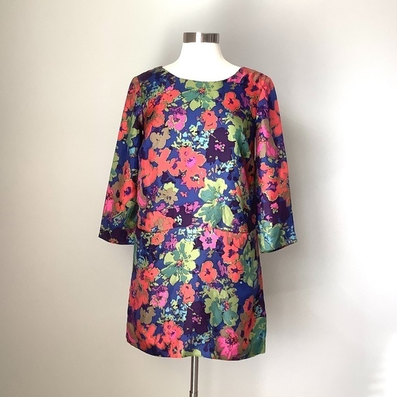 J.Crew‎ Jules Dress in Ashbury Floral 100% Silk MSRP $188 - Picture 2 of 16